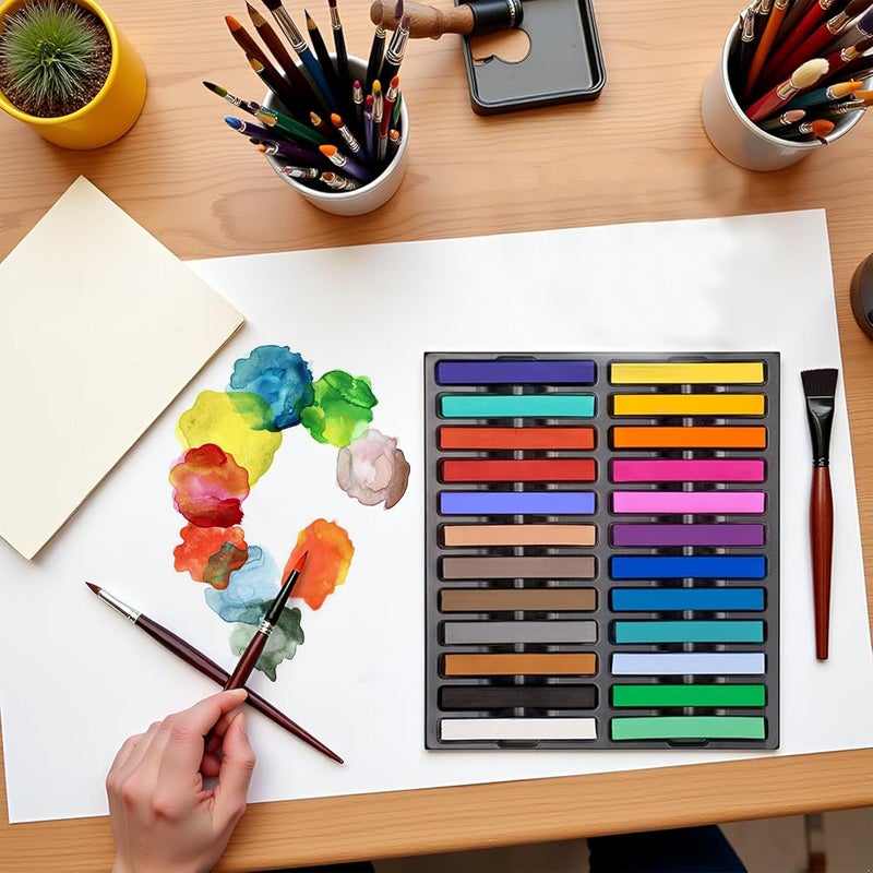 Dlicoda Soft Pastel for Artists, 24 PCS Vibrant Colors Chalk Sticks - Premium Pastel Art Supplies for Drawing, Blending, and Shading - Ideal for Adults and Beginners - Image 4